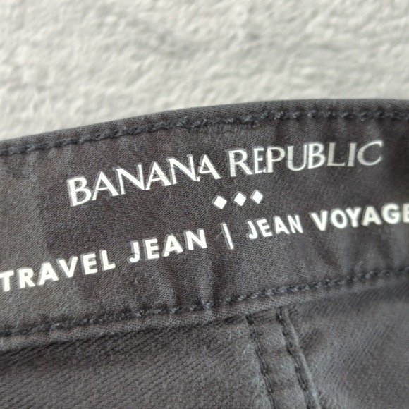 Banana Republic Jeans Mens 30x30 Black Camo Travel Jean Slim Fit Stretch Pants - Picture 11 of 14